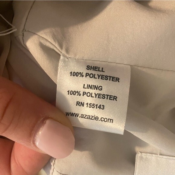 Azazie size 8 Cream Juliet Dress High Neck Halter Floor Length Bridesmaid Dress - Picture 8 of 12